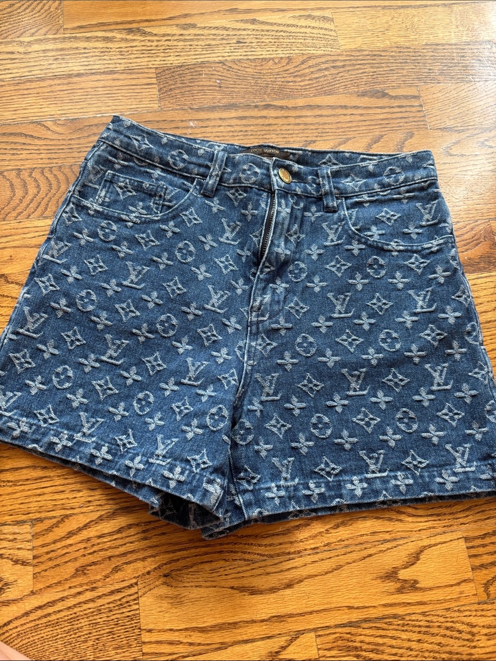 Louis Vuitton Monogram Denim Shorts - Indigo Blue
